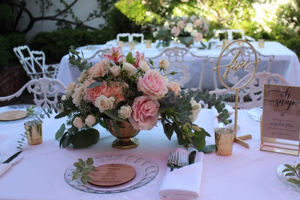 Old Venice Blush Centerpieces