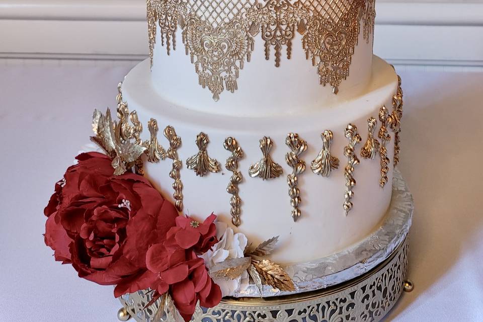 Painted Gold Lace