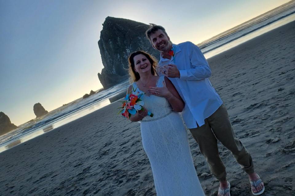 Cannon Beach Vow Renewal 25yrs