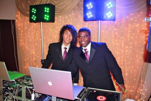 DJ Kenedi and Emcee Kenny Q. We are father and son. DJ Kenedi started working with his father at the age of 12. His website is www.djkenedi.com