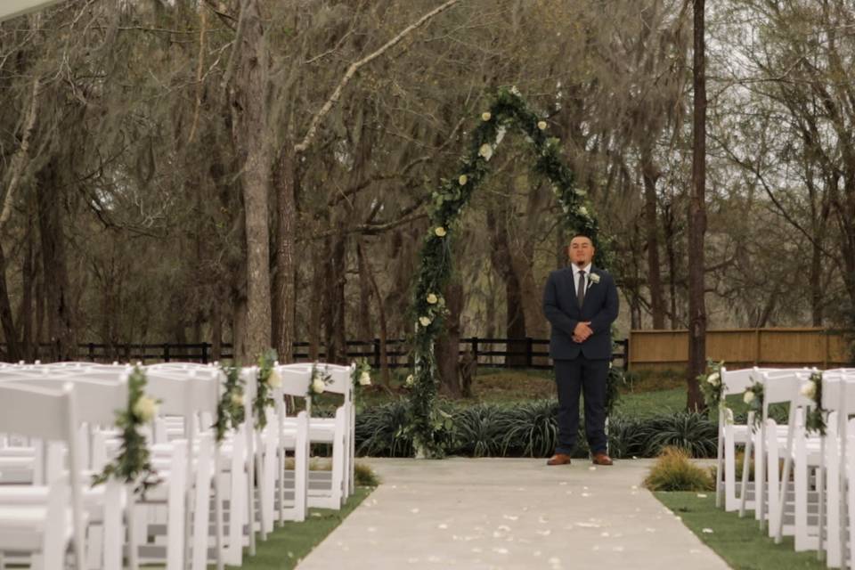 The view down the aisle