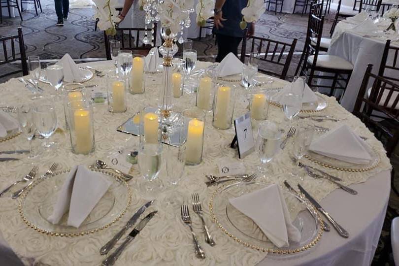 Wedding dining setup