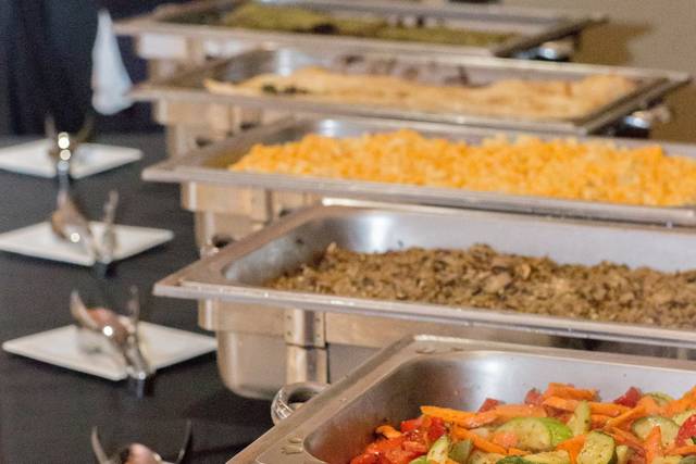 The buffet table