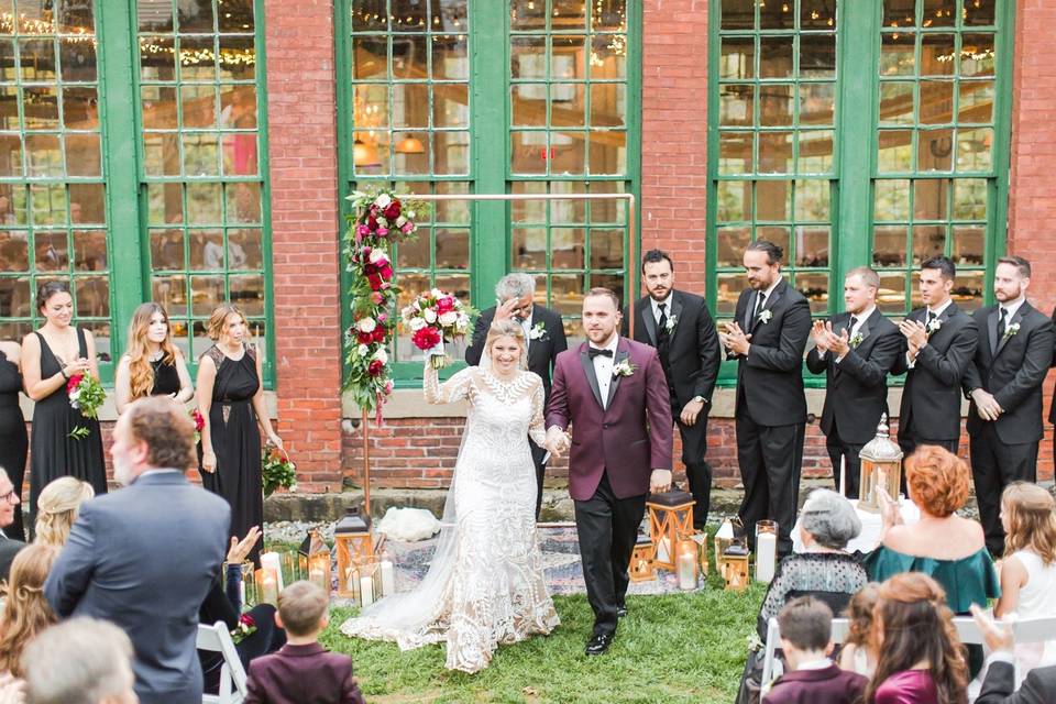 Courtyard wedding