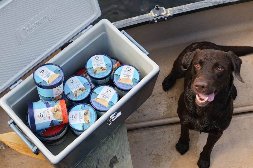 Ice-cream on a boat