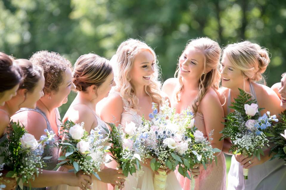 Bride and her Bridal Party