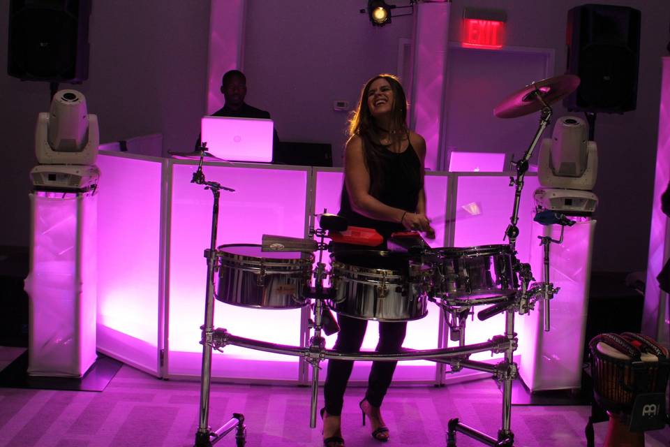 Drummer Crystal Vargas