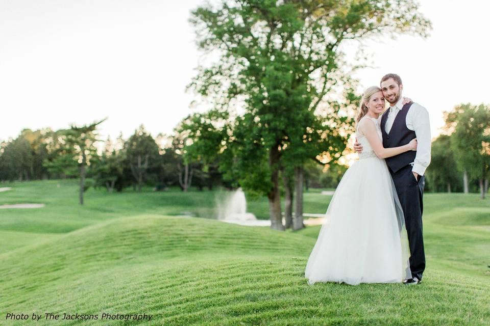 Beautiful golf course backdrop for pictures