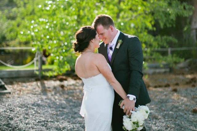 The bride and groom