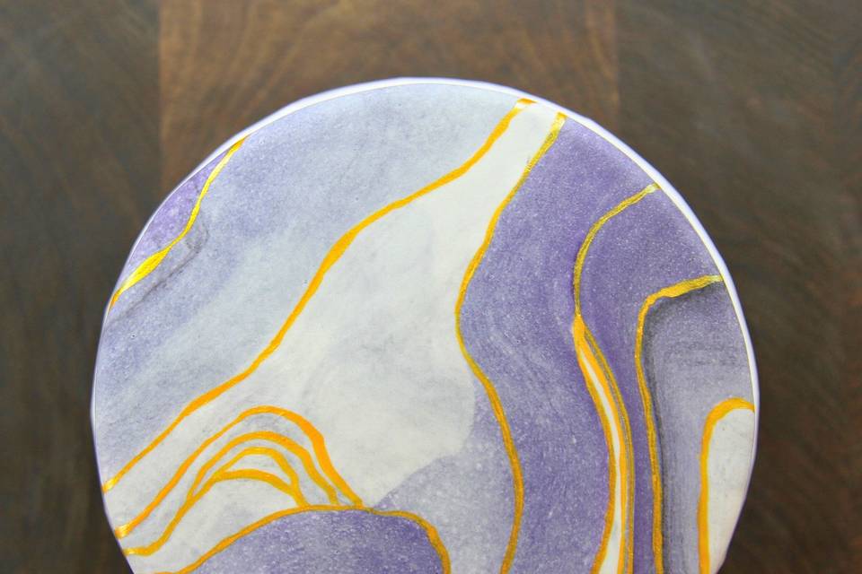 Marbled Fondant Cake