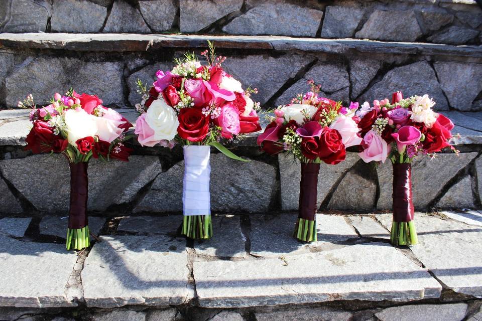 Burgundy and pink bouquet