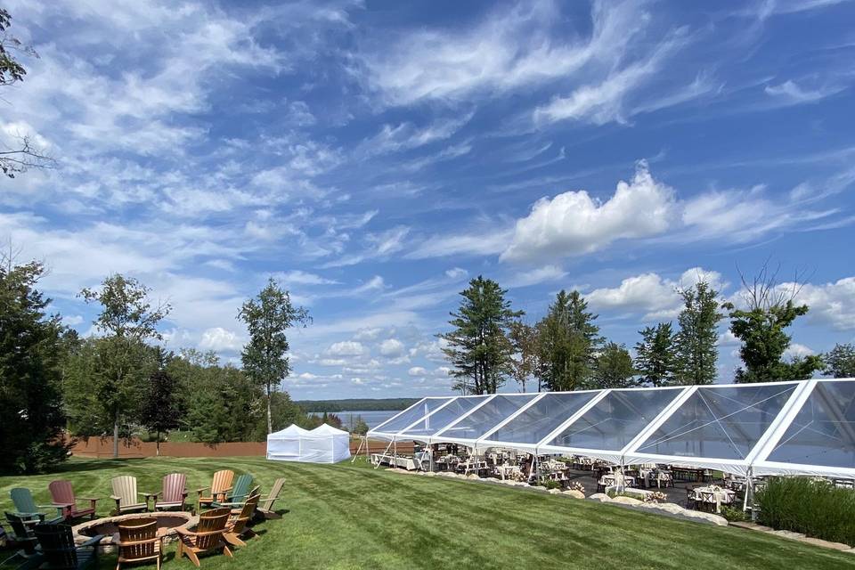 Tent and upper lawn