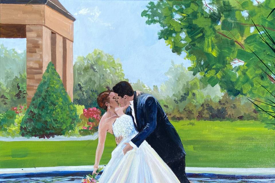Missouri Wedding live painting