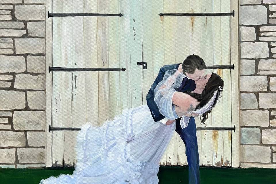 Barn door painting