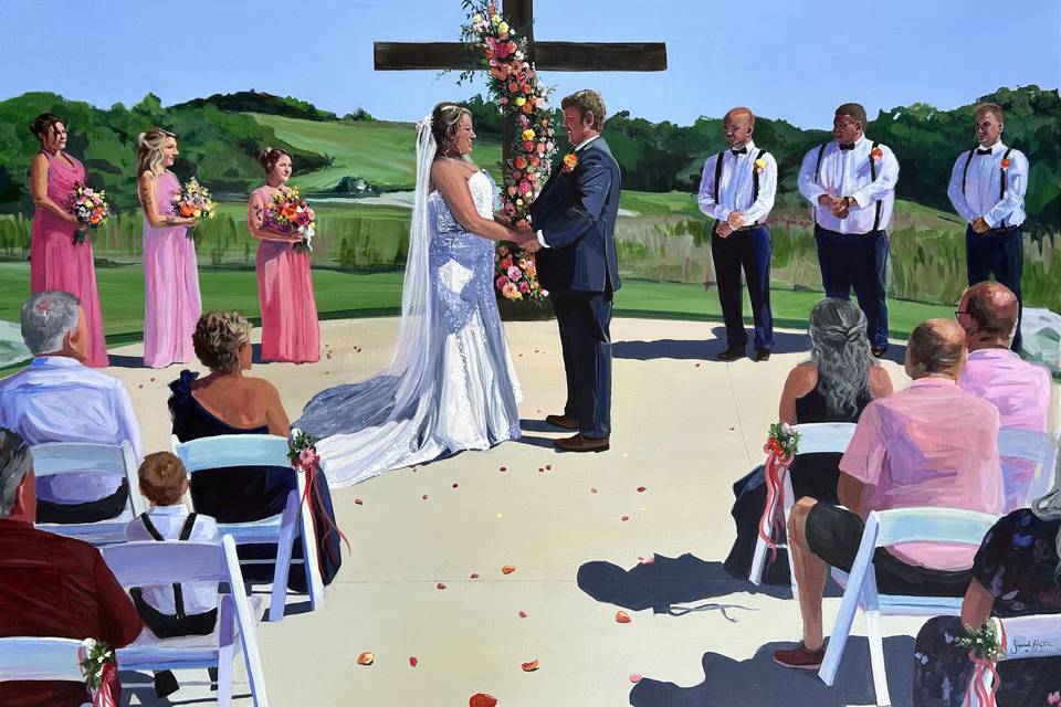 Bridal party in Pink