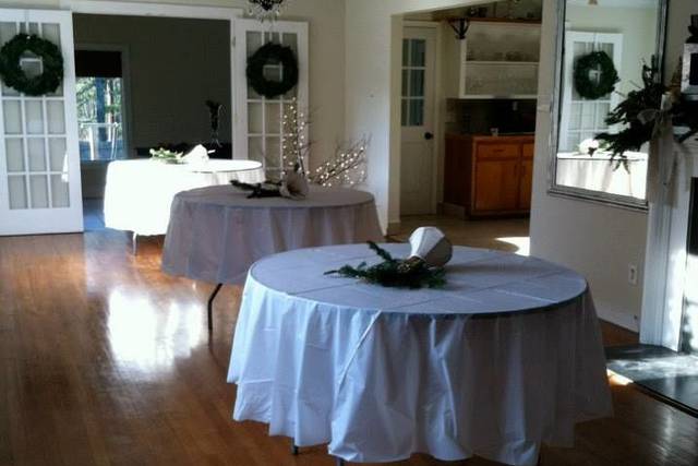 Indoor wedding reception