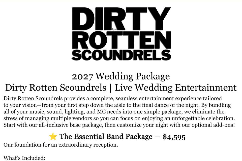 DRA Pricing Package