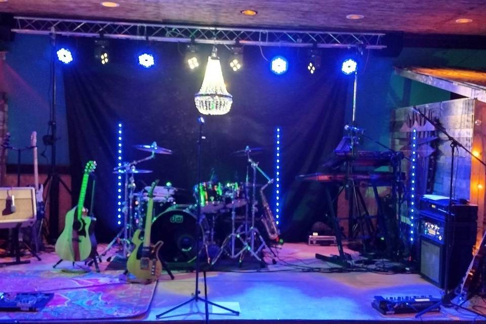 The band set up