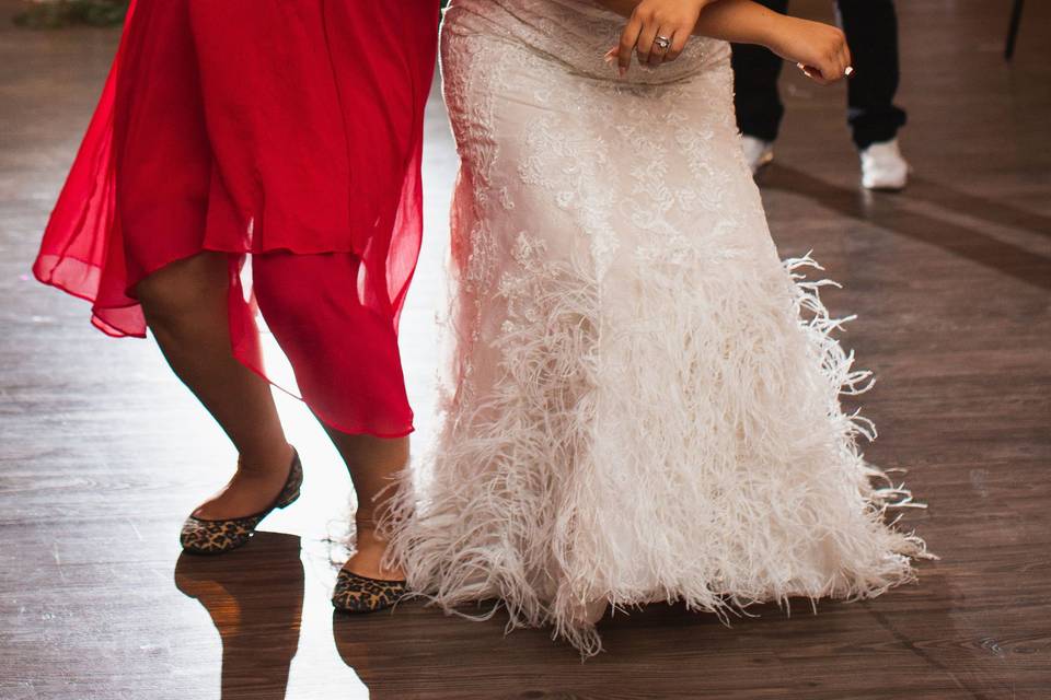 Bride Dancing with Friends