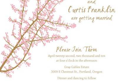 Cherry blossom suite printable do it yourself invitation file