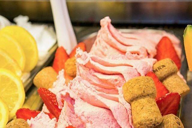 Strawberry gelato