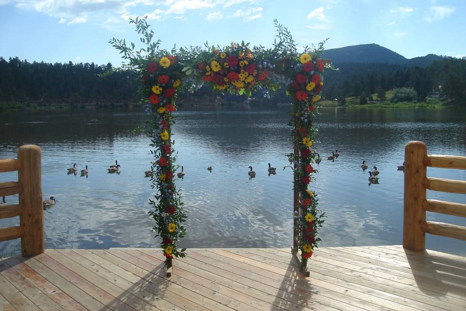 Wedding Arch at Lakehouse