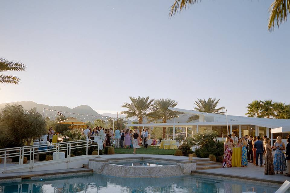 Poolside cocktail hour