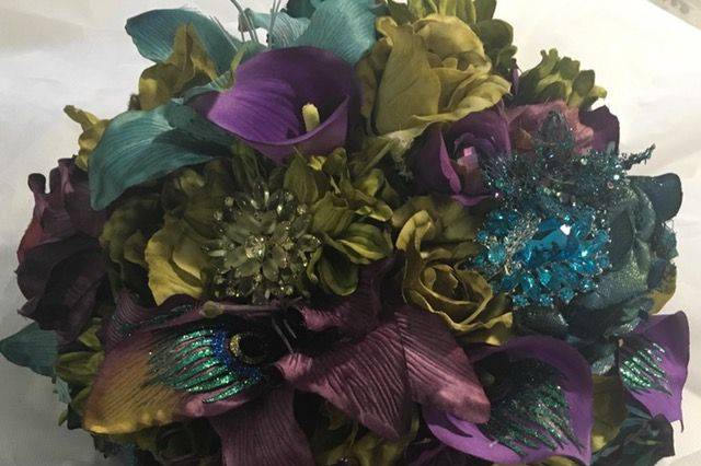 Mardi Gras custom bouquet