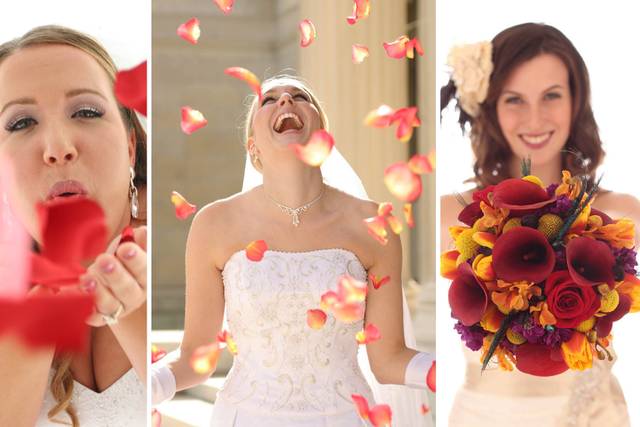 rochester wedding photographer - bridal portraits - rose petals