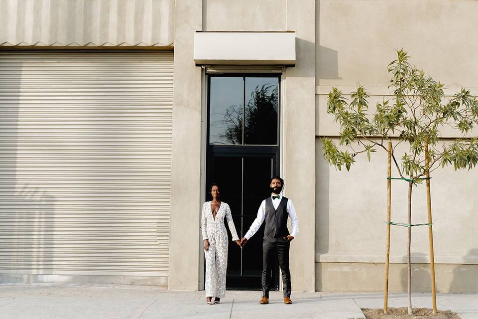 Theater marquee entrance