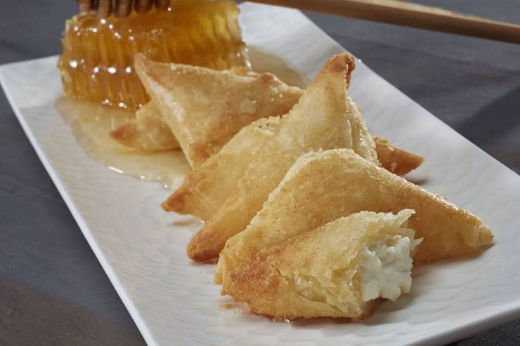 Chevre & Honey Triangles