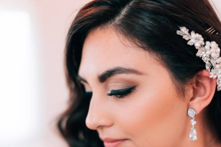 Close up of Bride