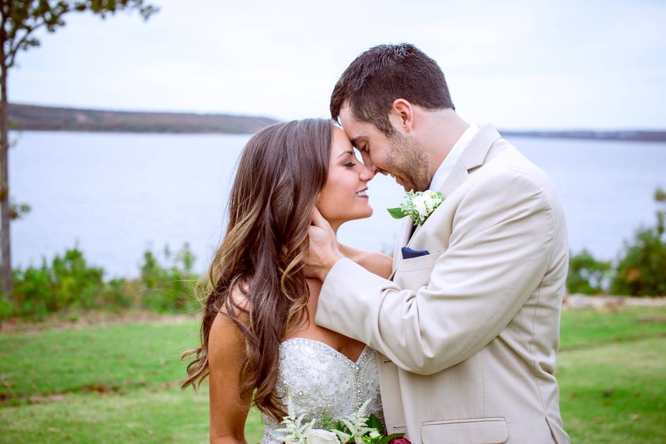 The bride and groom