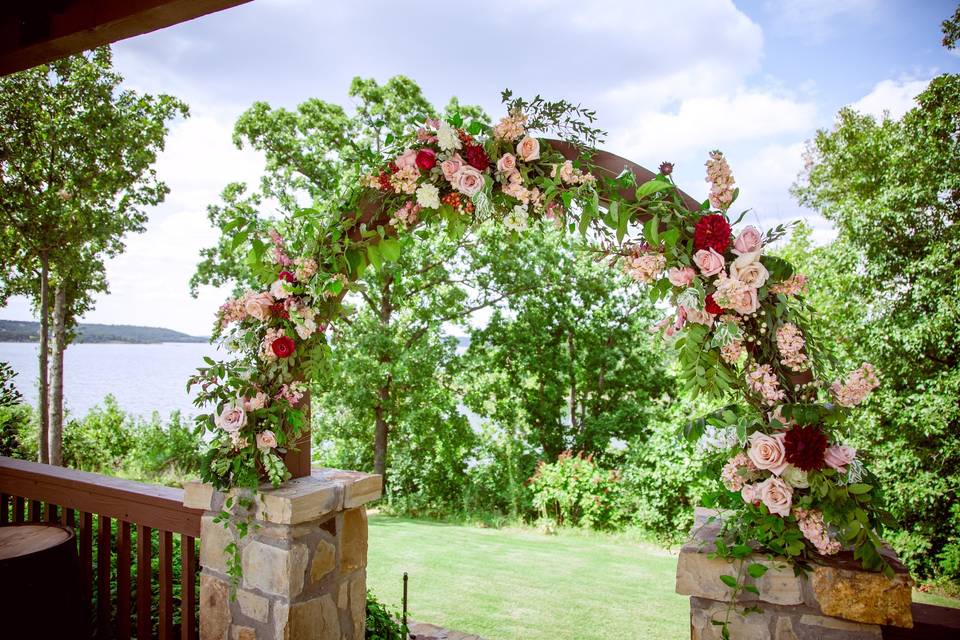 Floral wedding arch