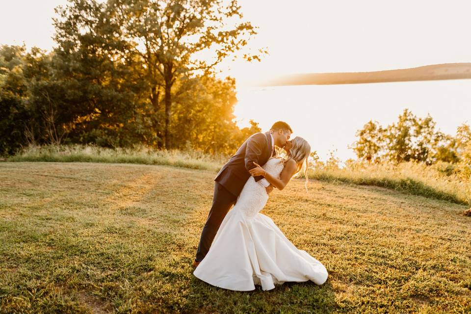 Golden hour over the lake