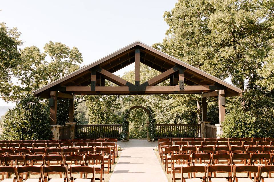 Outdoor wedding ceremony site