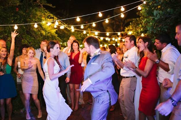 Dancing newlyweds