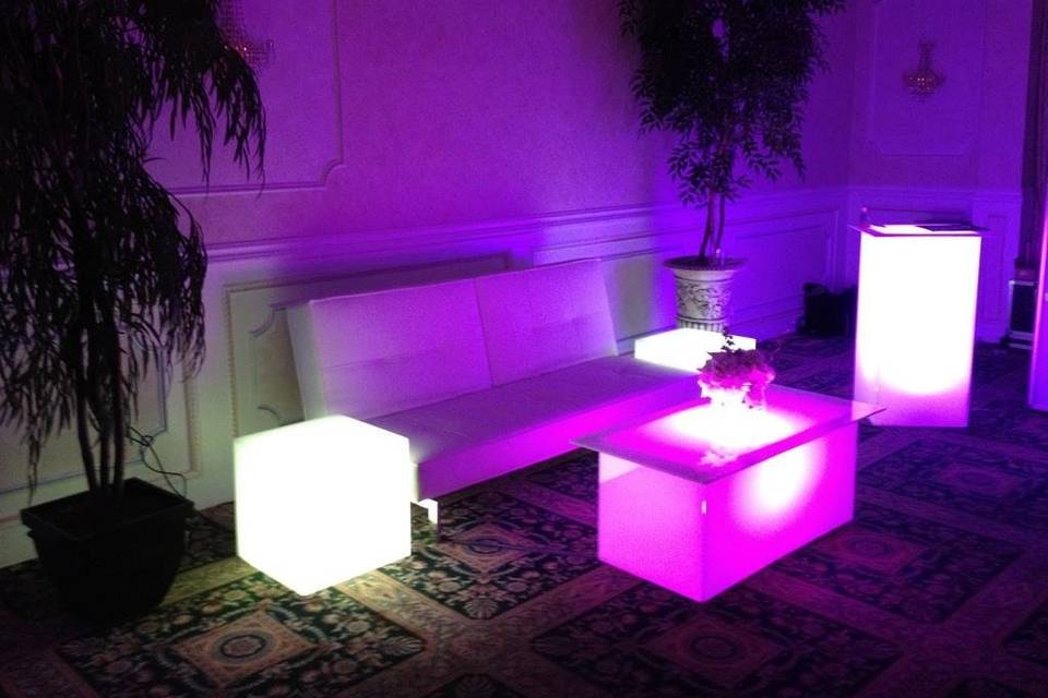 We offer all white LED lounge furniture .. This is a great 