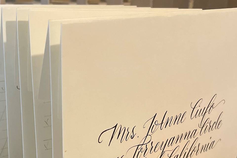 Envelope address - calligraphy