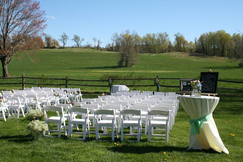 Wedding ceremony area