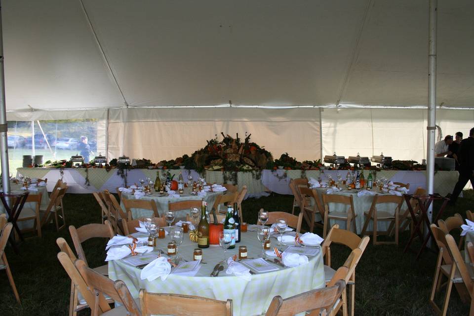 Wedding reception area