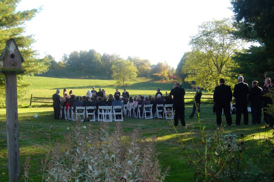 Outdoor wedding ceremony