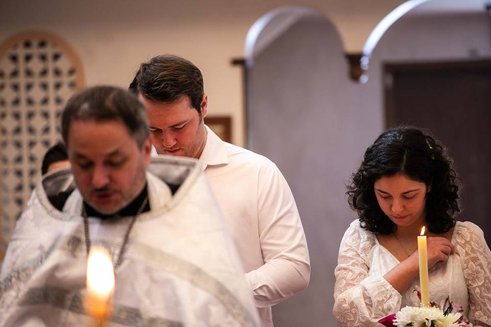 Intimate religious wedding