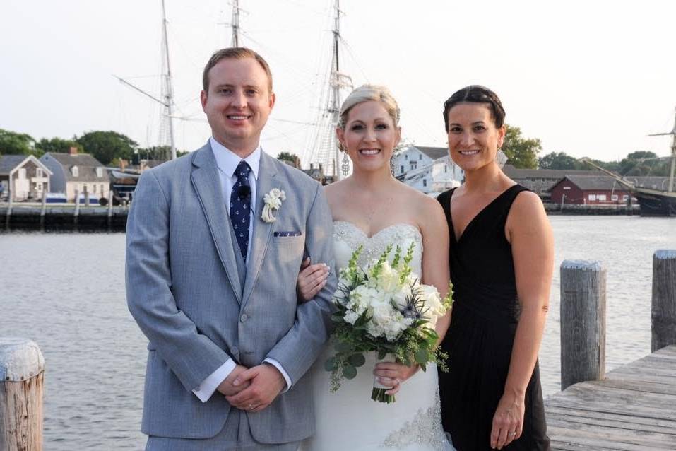 Beach wedding at an estate