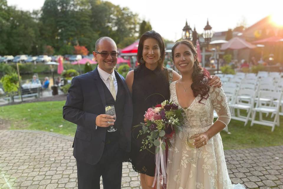 Beach wedding at an estate