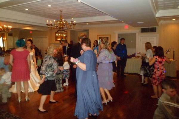 Guests dancing