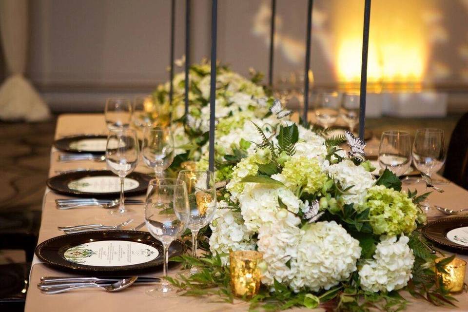 Long table flowers