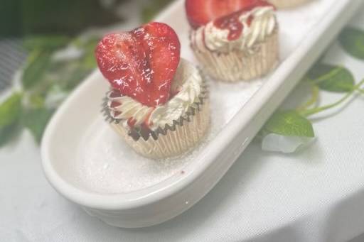 Mini strawberry cupcakes