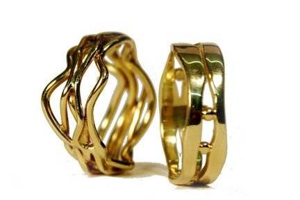 18k yellow gold wedding bands