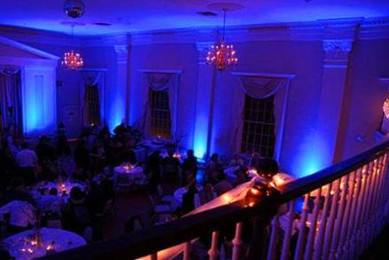 Blue reception uplighting